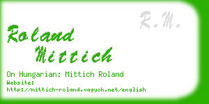 roland mittich business card